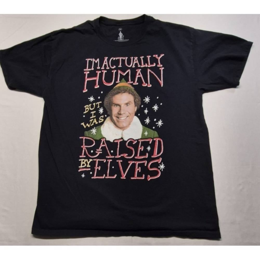 Elf the movie‎ men's black Christmas Buddy the Elf graphic t-shirt sz. L